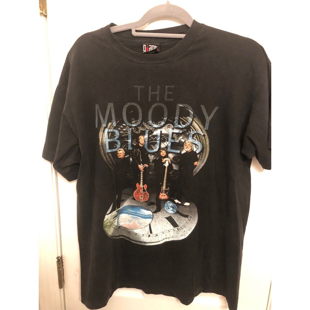 The Moody Blue 1999 Concert Tour T Shirt Large Black Giant Tag Vintage Exc. Cond